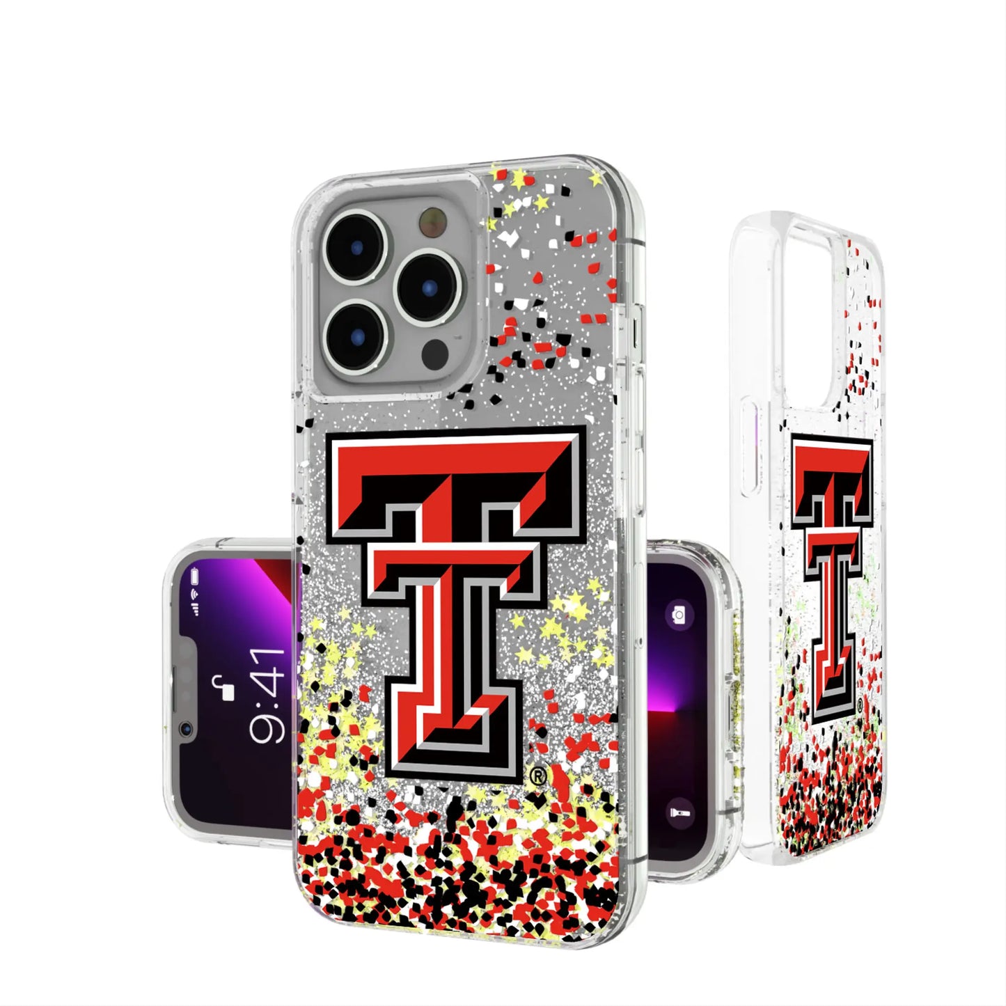 Texas Tech Red Raiders Confetti Glitter Phone Case for Apple iPhone