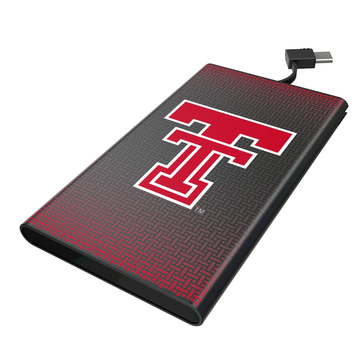 Texas Tech Red Raiders Linen 5000mAh Flat Powerbank