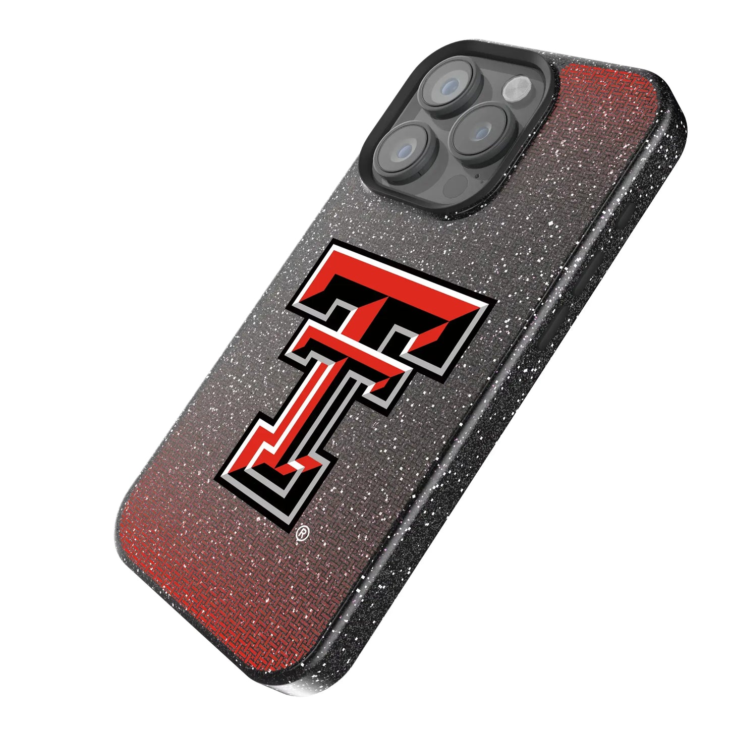 Texas Tech Red Raiders Linen Black Bling Phone Case for Apple iPhone