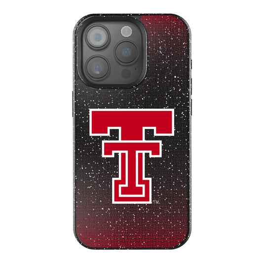 Texas Tech Red Raiders Linen Black Bling Phone Case for Apple iPhone