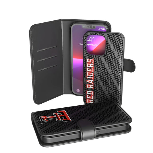 Texas Tech Red Raiders Monocolor Tilt Wallet Phone Case for Apple iPhone