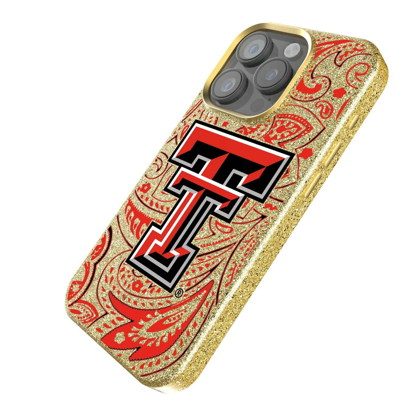 Texas Tech Red Raiders Paisley Bling Phone Case for Apple iPhone