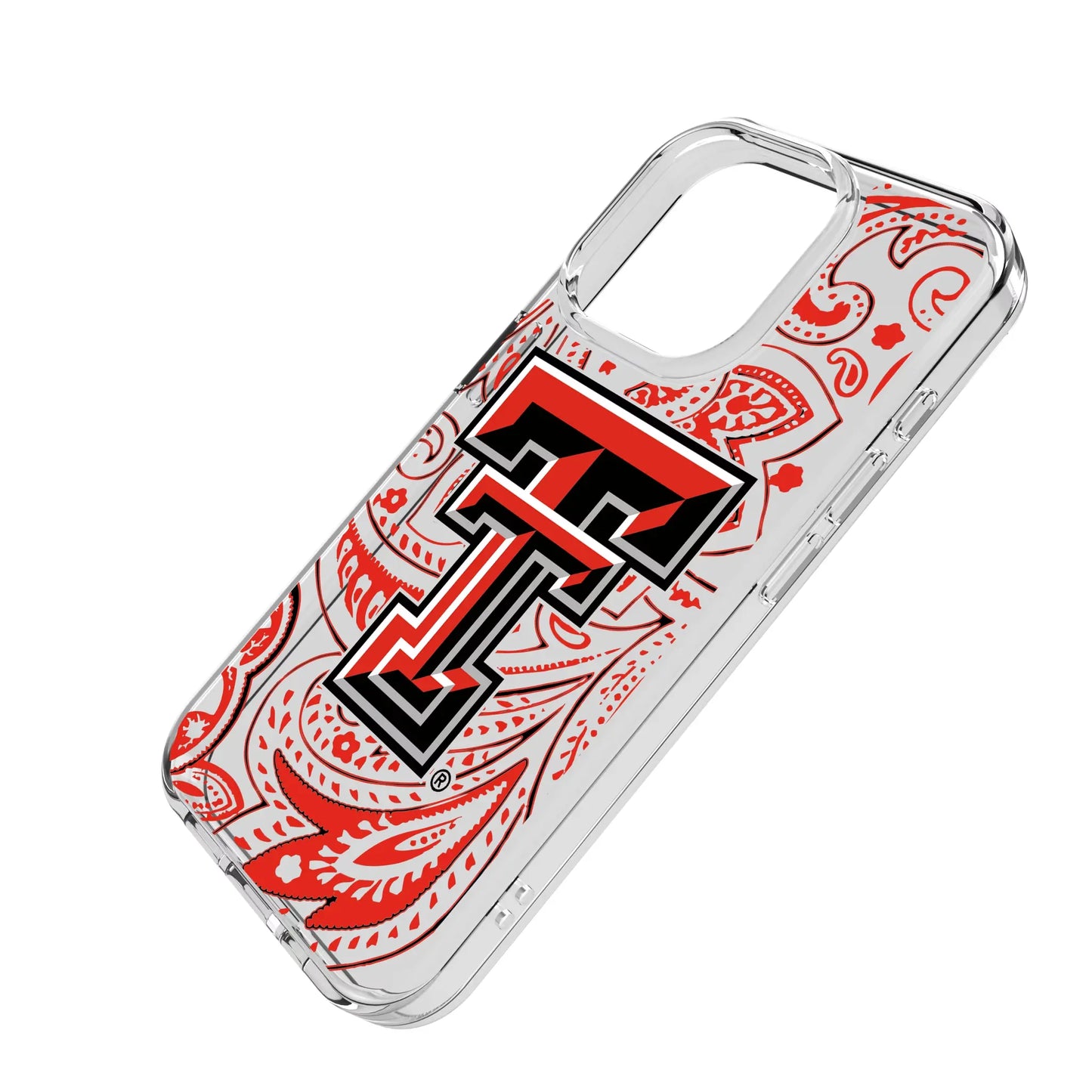 Texas Tech Red Raiders Paisley Clear Phone Case for Apple iPhone