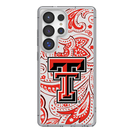 Texas Tech Red Raiders Paisley Clear Phone Case for Samsung Galaxy