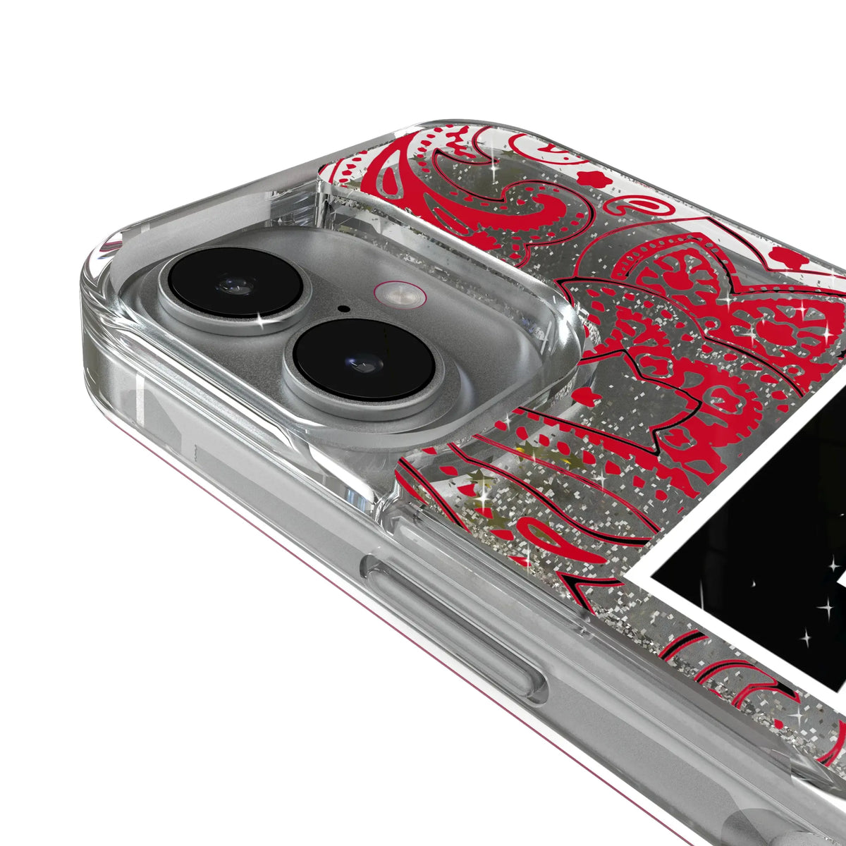 Texas Tech Red Raiders Paisley Glitter Phone Case for Apple iPhone