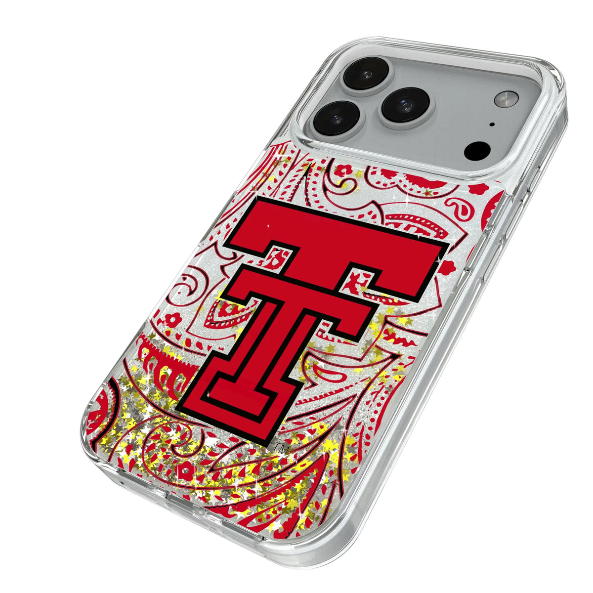Texas Tech Red Raiders Paisley Glitter Phone Case for Apple iPhone