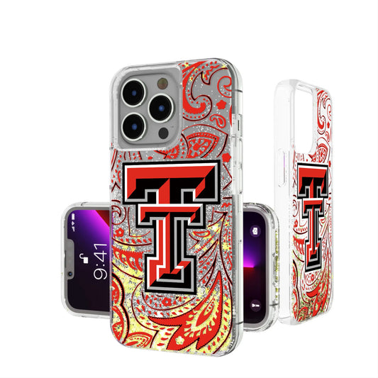 Texas Tech Red Raiders Paisley Glitter Phone Case for Apple iPhone