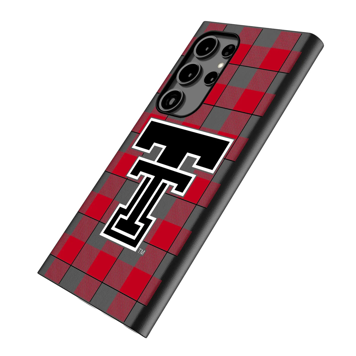Texas Tech Red Raiders Plaid MagSafe Compatible Phone Case for Samsung Galaxy