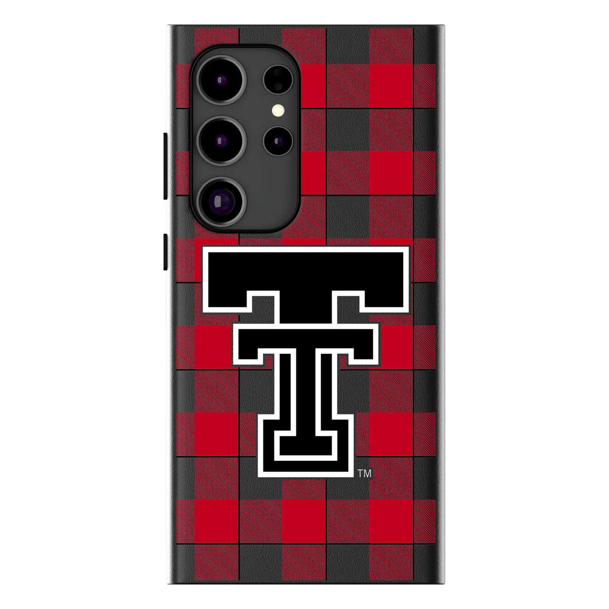 Texas Tech Red Raiders Plaid MagSafe Compatible Phone Case for Samsung Galaxy