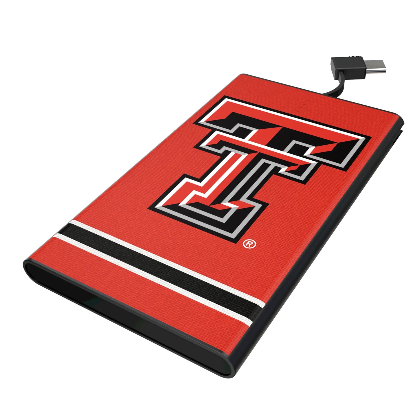 Texas Tech Red Raiders Stripe 5000mAh Flat Powerbank