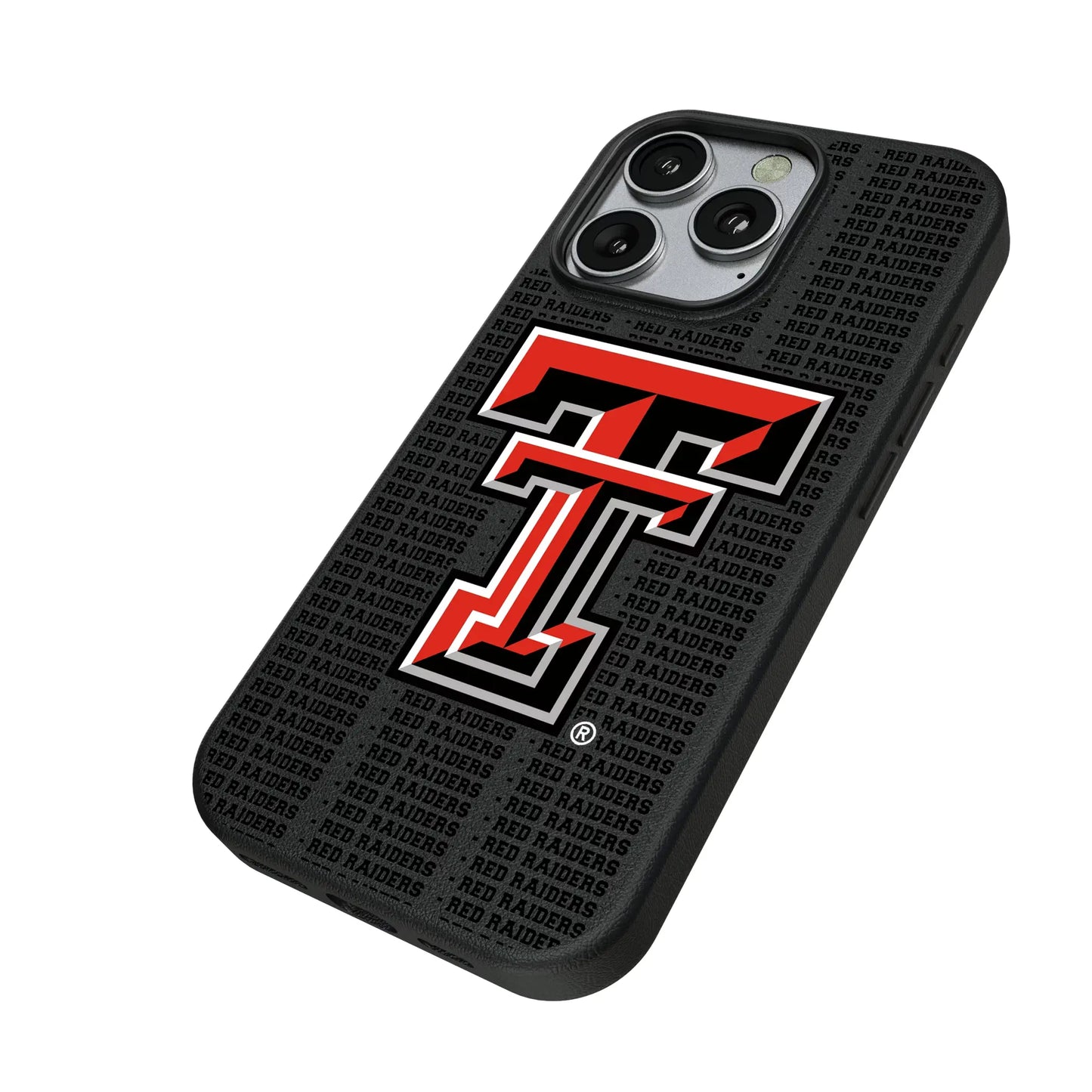 Texas Tech Red Raiders Text Backdrop MagSafe Compatible Phone Case for Apple iPhone