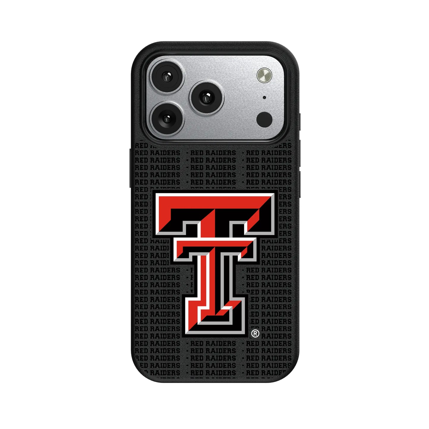 Texas Tech Red Raiders Text Backdrop MagSafe Compatible Phone Case for Apple iPhone