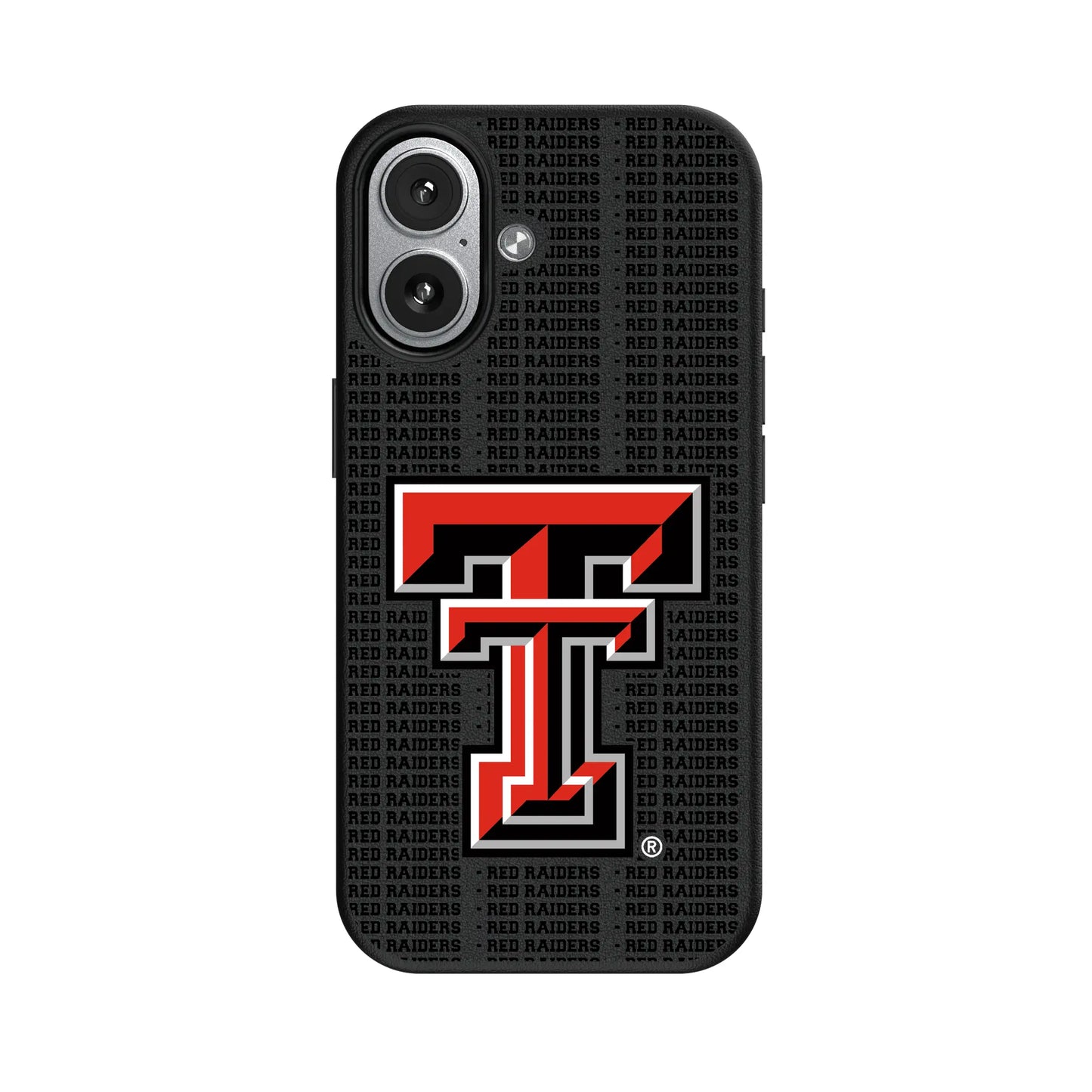 Texas Tech Red Raiders Text Backdrop MagSafe Compatible Phone Case for Apple iPhone