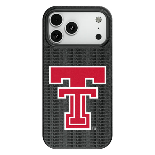 Texas Tech Red Raiders Text Backdrop MagSafe Compatible Phone Case for Apple iPhone