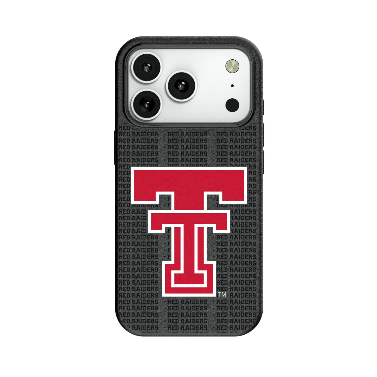 Texas Tech Red Raiders Text Backdrop MagSafe Compatible Phone Case for Apple iPhone