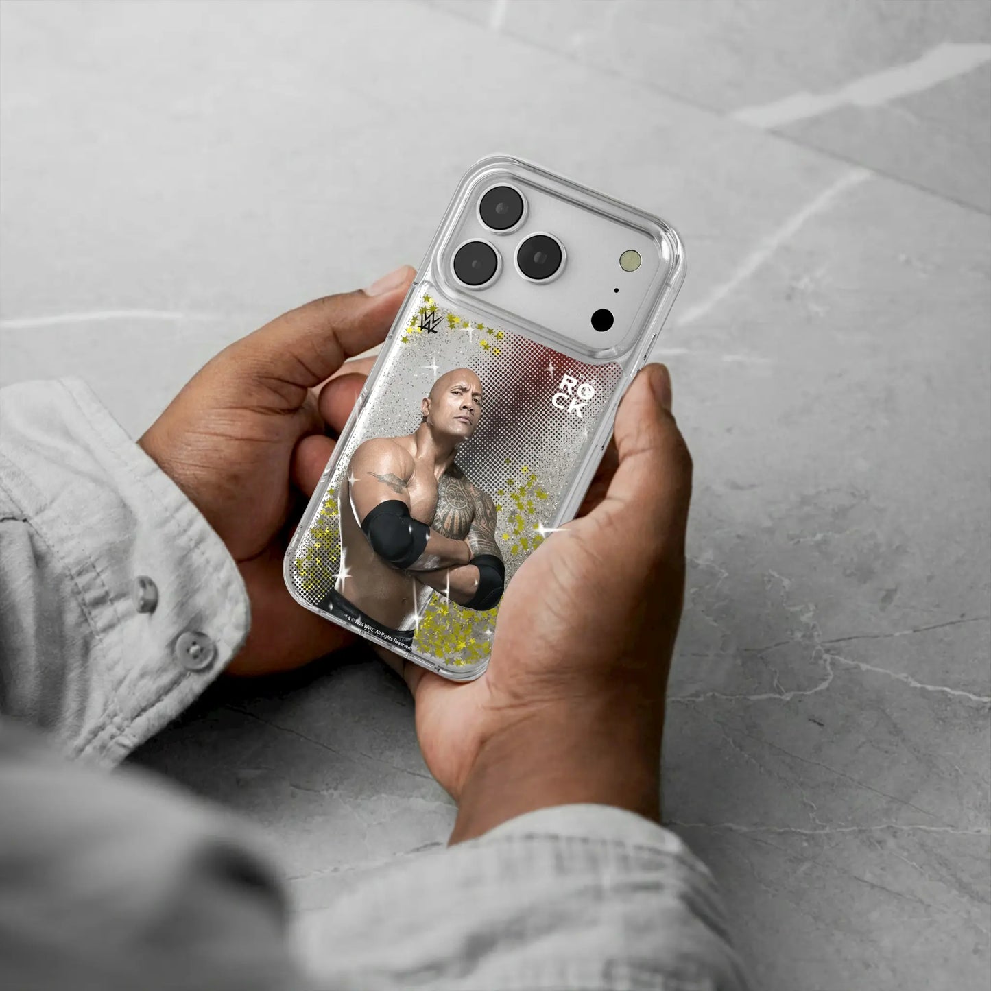 The Rock Superstar Glitter Phone Case for Apple iPhone