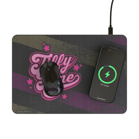 Tiffany Stratton Steel 15-Watt Wireless Charger and Mouse Pad