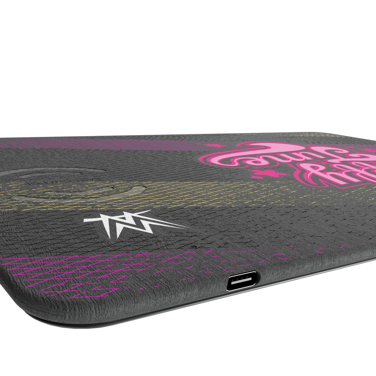 Tiffany Stratton Steel 15-Watt Wireless Charger and Mouse Pad