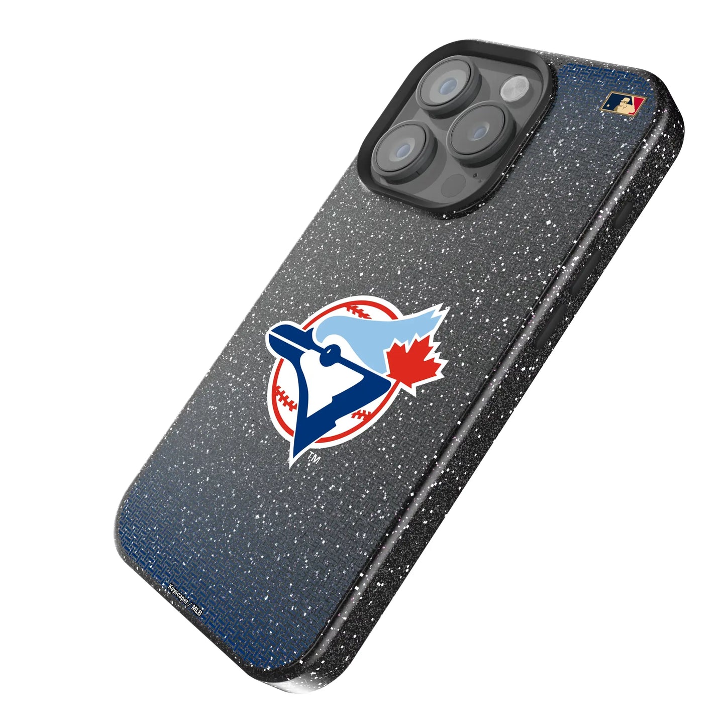 Toronto Blue Jays 1977-1988 - Cooperstown Collection Linen Black Bling Phone Case for Apple iPhone