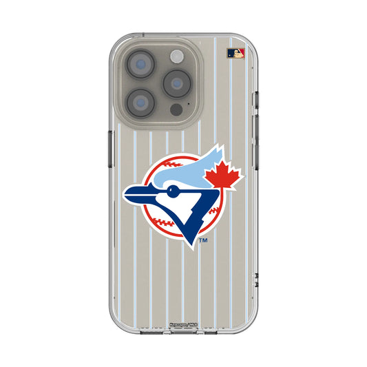 Toronto Blue Jays 1977-1988 - Cooperstown Collection Pinstripe Clear Phone Case for Apple iPhone