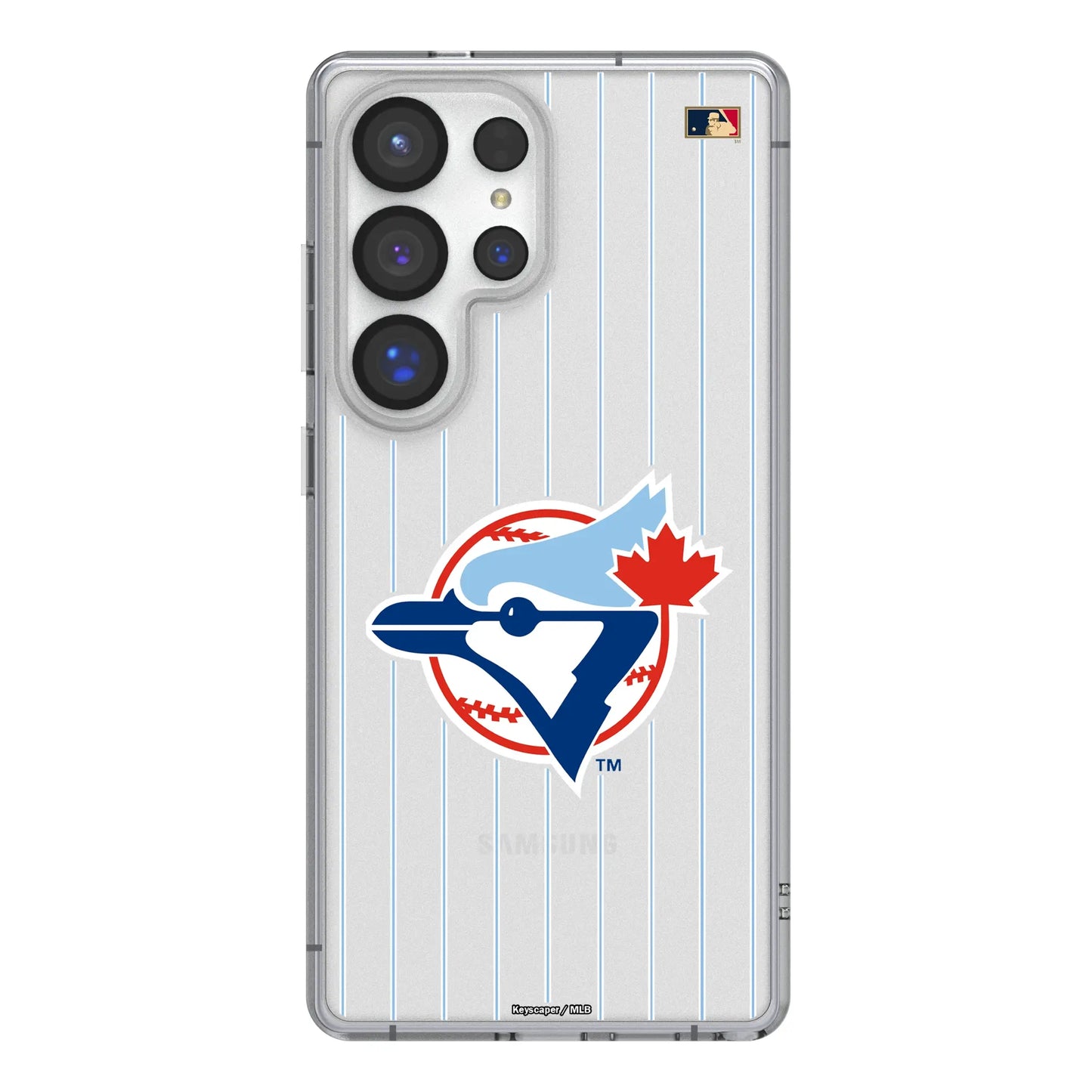 Toronto Blue Jays 1977-1988 - Cooperstown Collection Pinstripe Clear Phone Case for Samsung Galaxy