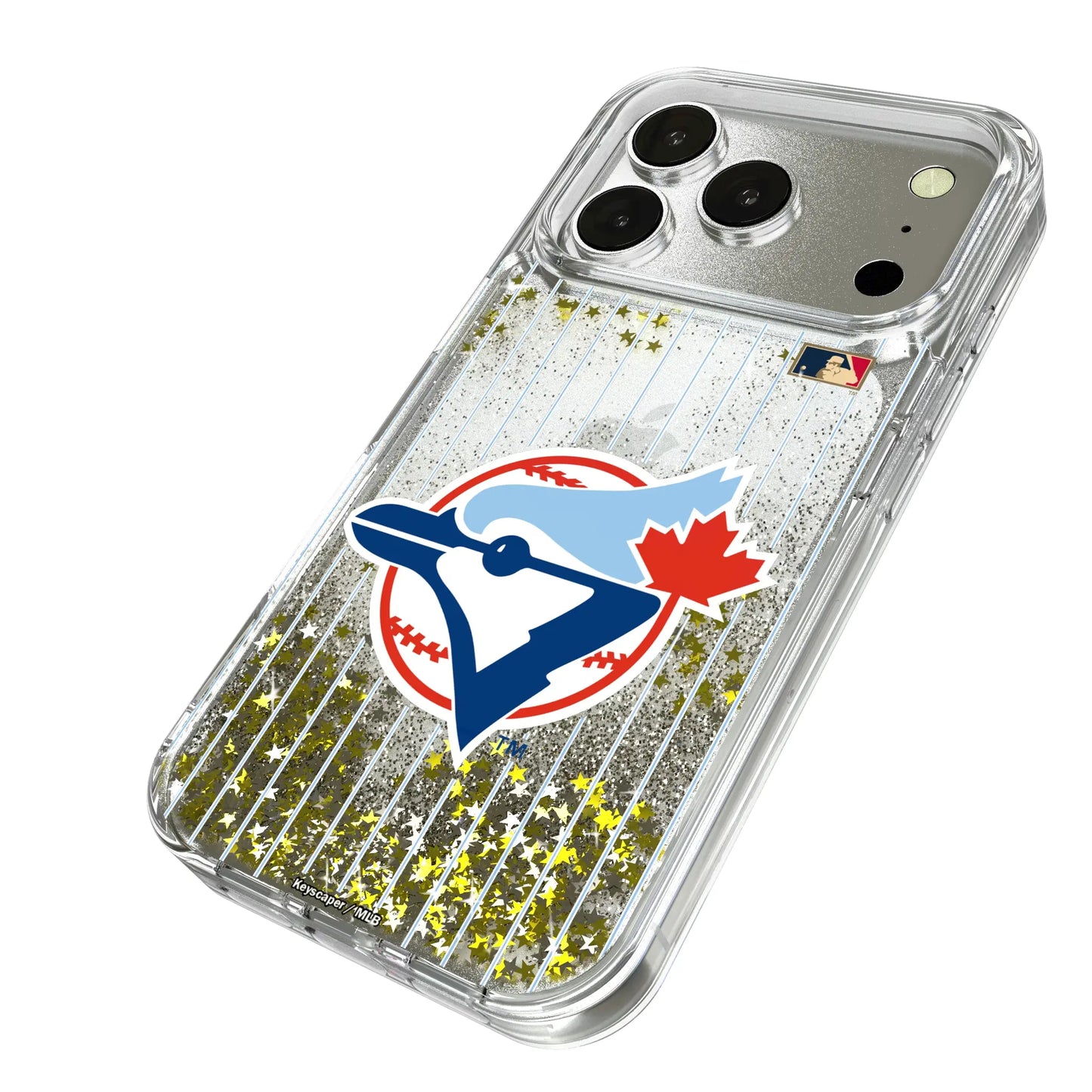 Toronto Blue Jays 1977-1988 - Cooperstown Collection Pinstripe Glitter Phone Case for Apple iPhone