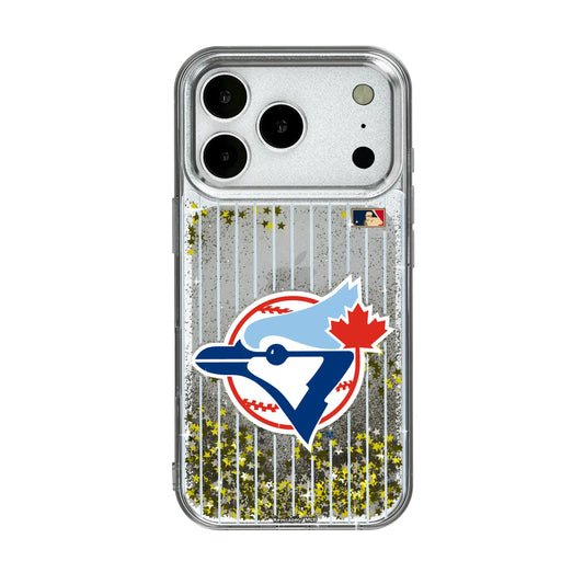 Toronto Blue Jays 1977-1988 - Cooperstown Collection Pinstripe Glitter Phone Case for Apple iPhone
