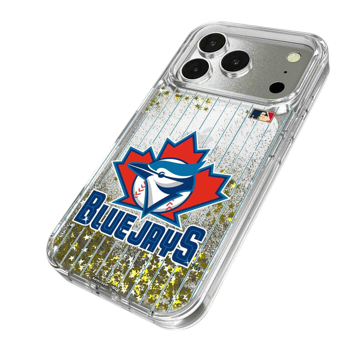 Toronto Blue Jays 1997-2002 - Cooperstown Collection Pinstripe Glitter Phone Case for Apple iPhone