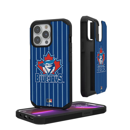 Toronto Blue Jays 1997-2002 - Cooperstown Collection Pinstripe Rugged Phone Case for Apple iPhone