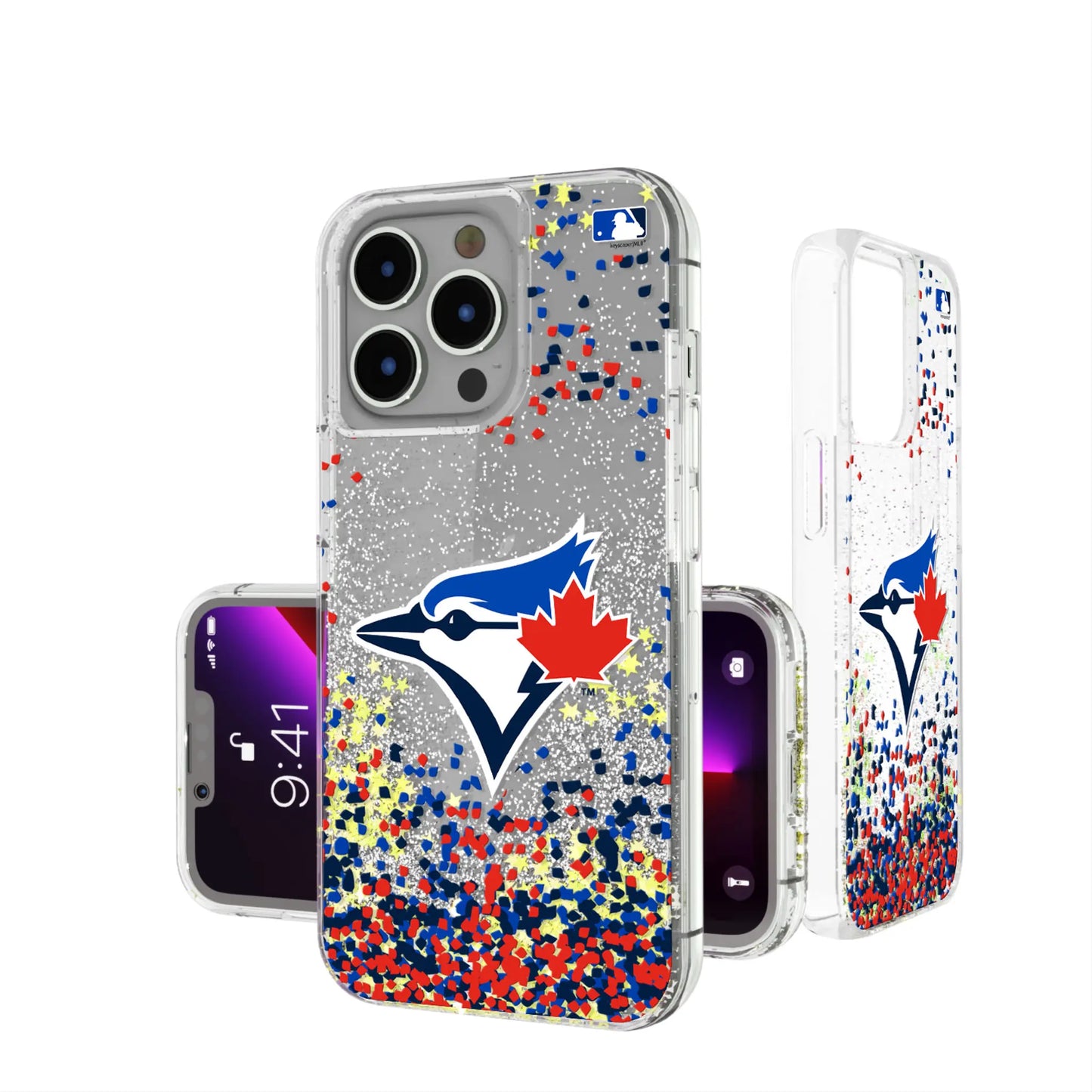 Toronto Blue Jays Confetti Glitter Phone Case for Apple iPhone