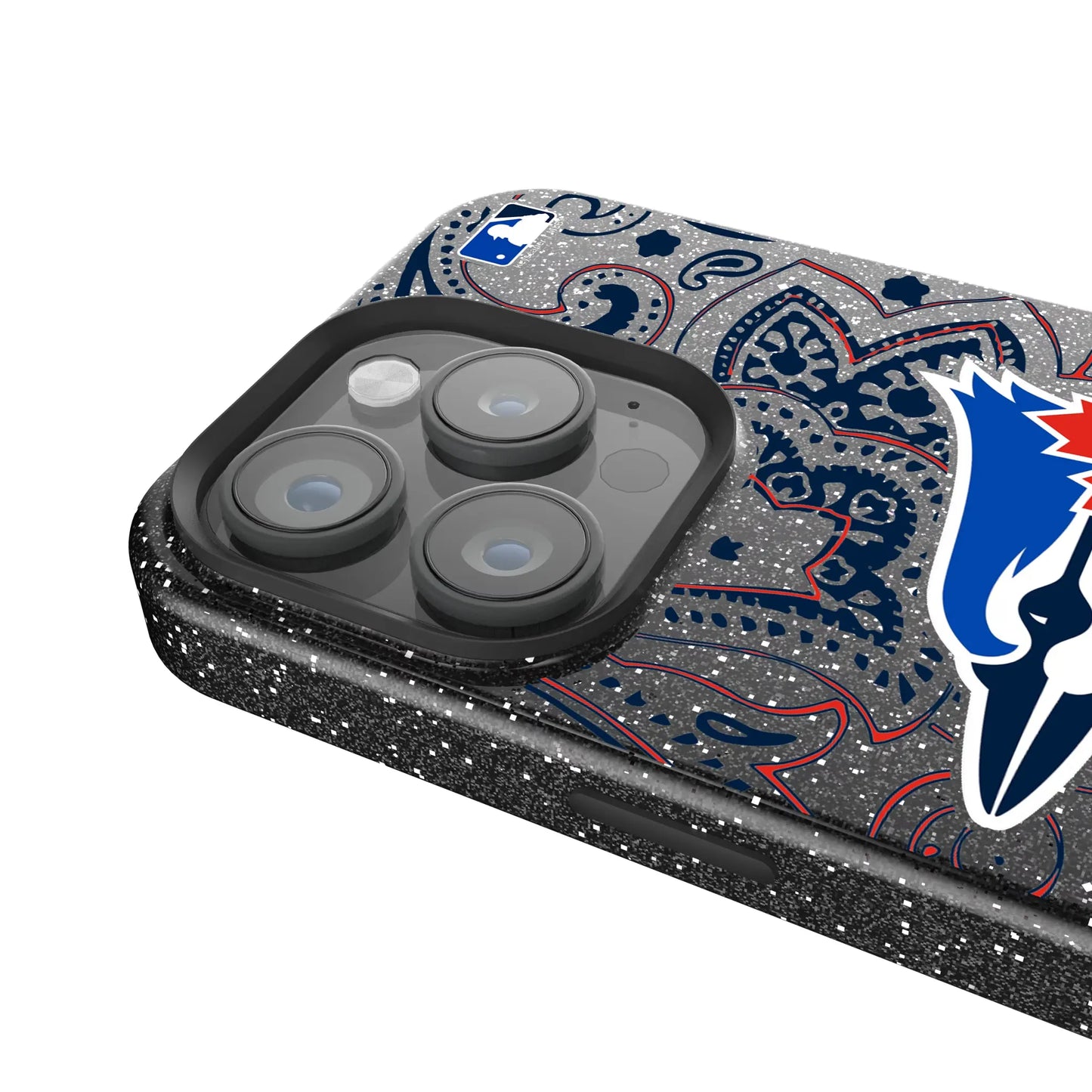 Toronto Blue Jays Paisley Black Bling Phone Case for Apple iPhone