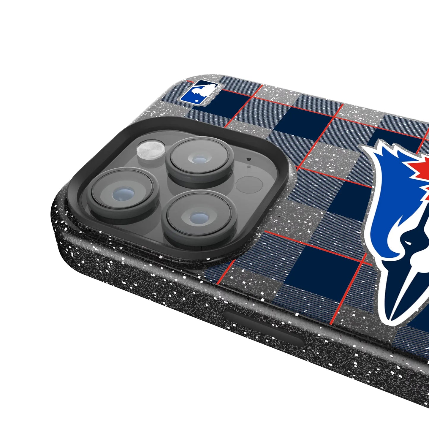 Toronto Blue Jays Plaid Black Bling Phone Case for Apple iPhone