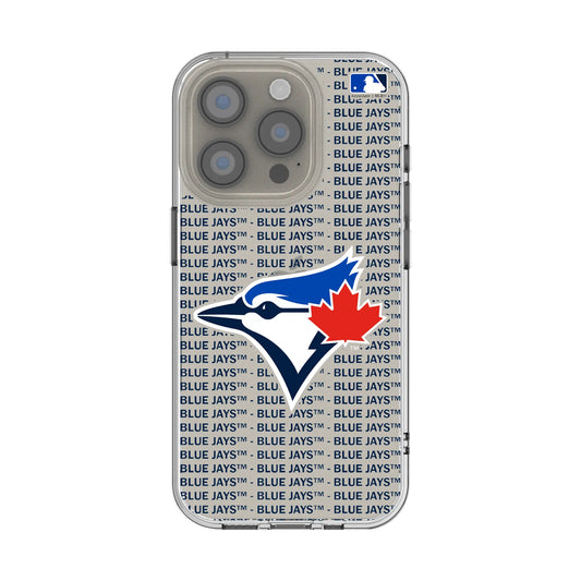 Toronto Blue Jays Text Backdrop Clear Phone Case for Apple iPhone