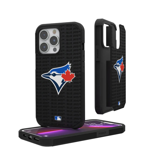 Toronto Blue Jays Text Backdrop Rugged Phone Case for Apple iPhone