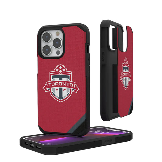 Toronto FC Diagonal Stripe Rugged Phone Case for Apple iPhone