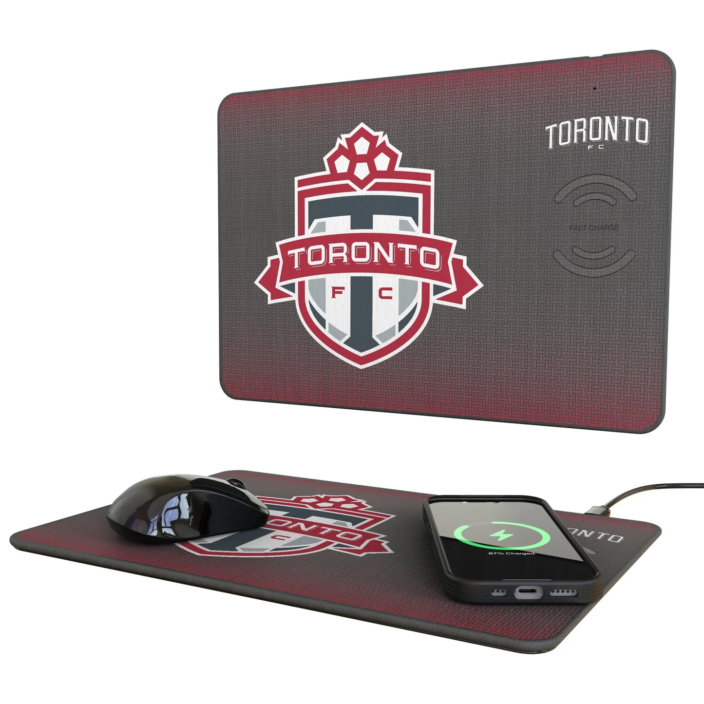 Toronto FC Linen 15-Watt Wireless Charger and Mouse Pad