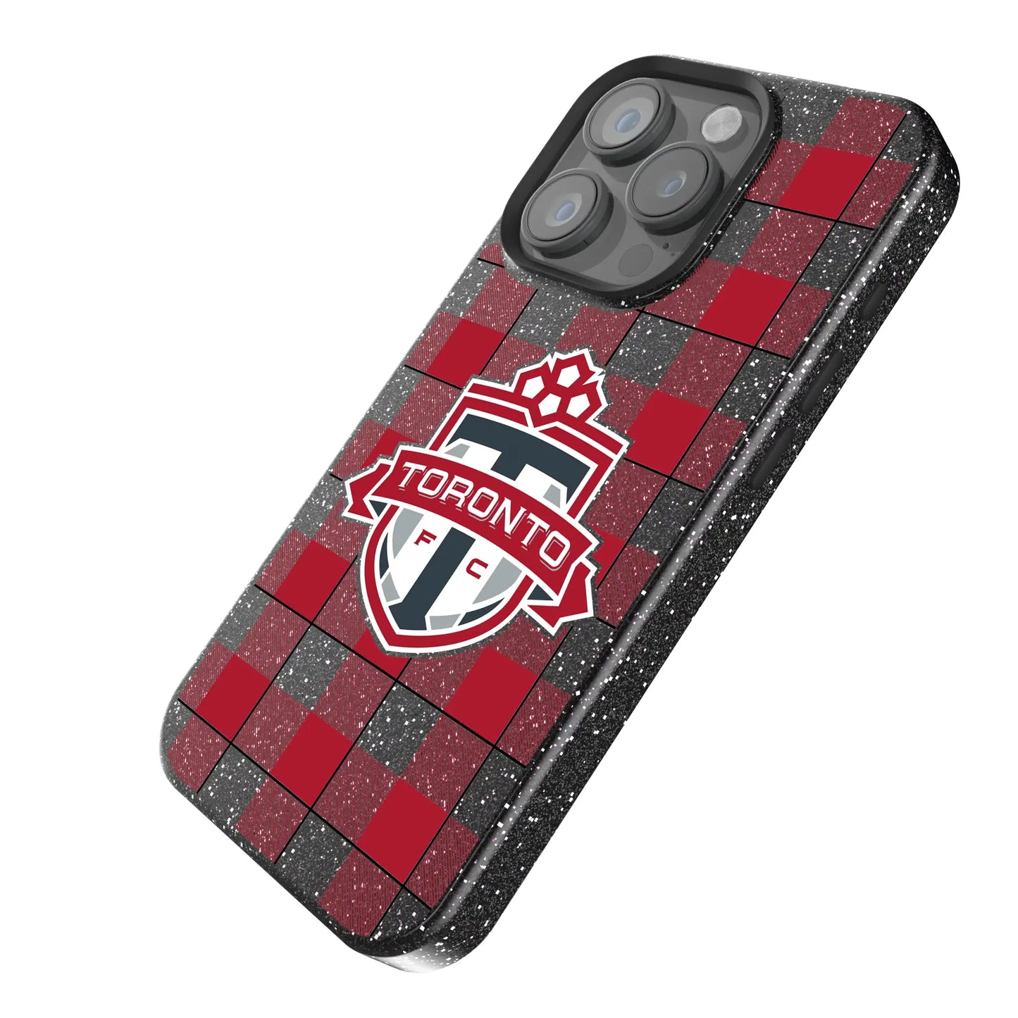 Toronto FC Plaid Black Bling Phone Case for Apple iPhone