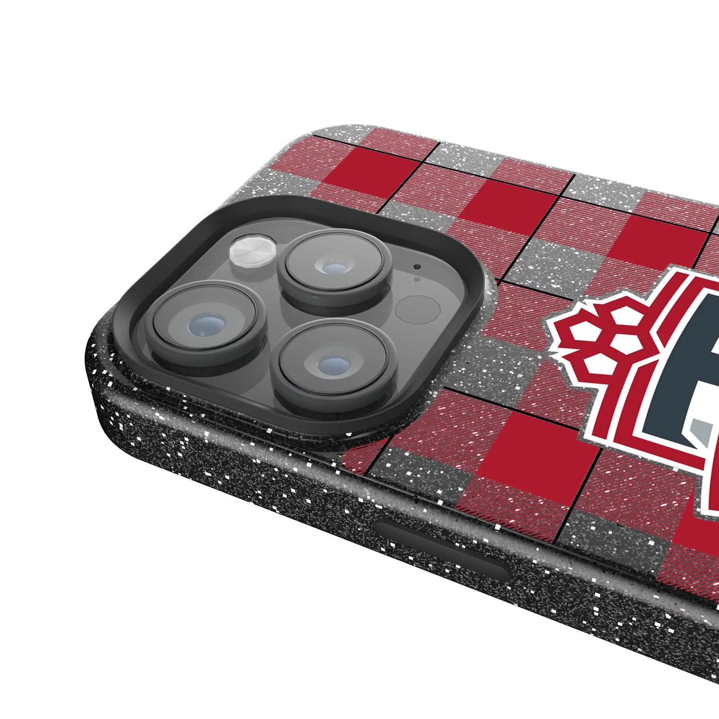 Toronto FC Plaid Black Bling Phone Case for Apple iPhone