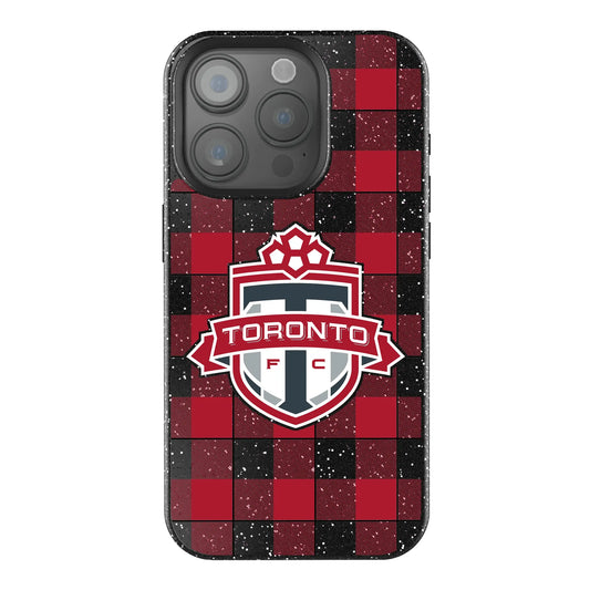 Toronto FC Plaid Black Bling Phone Case for Apple iPhone