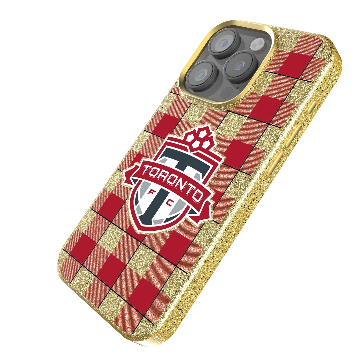 Toronto FC Plaid Bling Phone Case for Apple iPhone
