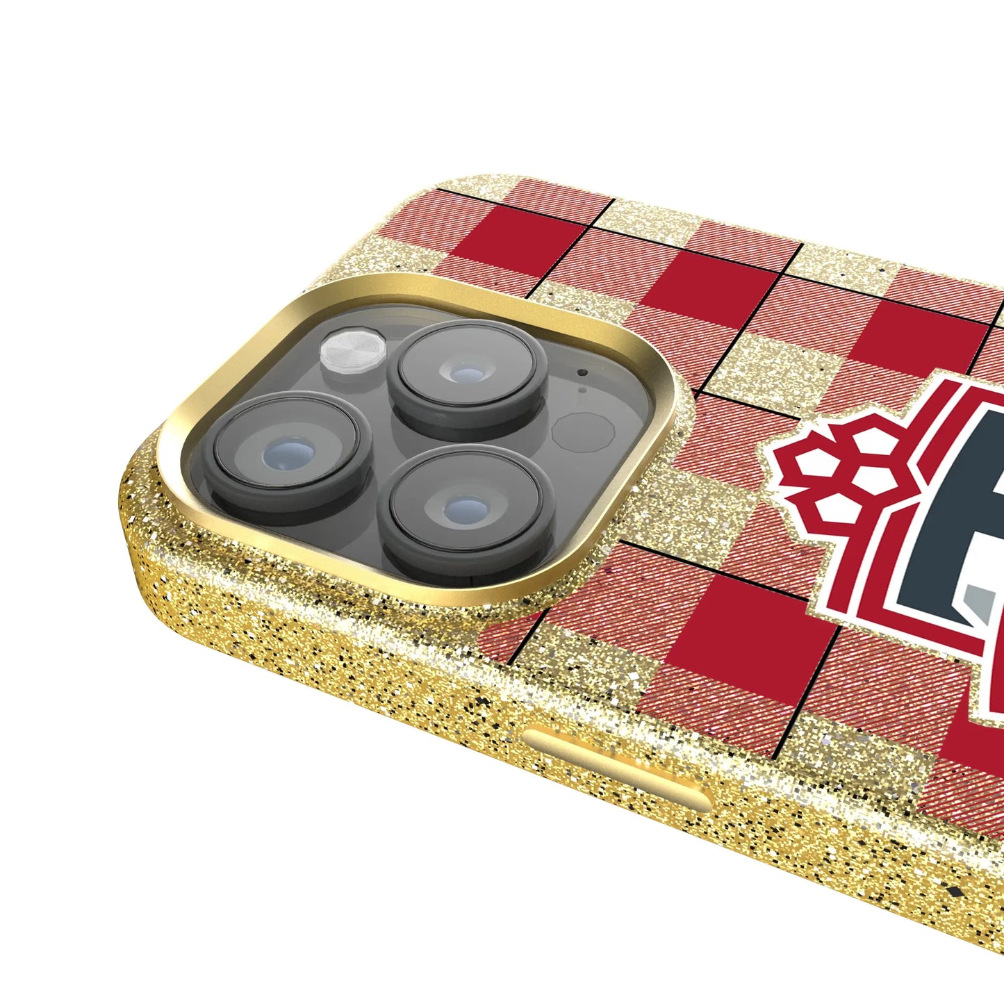 Toronto FC Plaid Bling Phone Case for Apple iPhone
