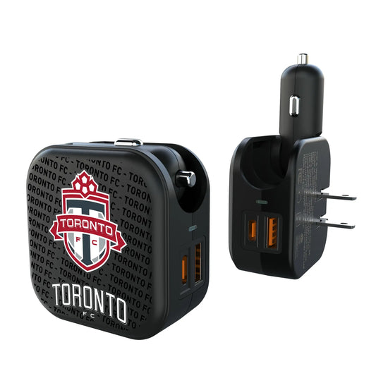 Toronto FC Text Backdrop 2 in 1 USB A/C Charger