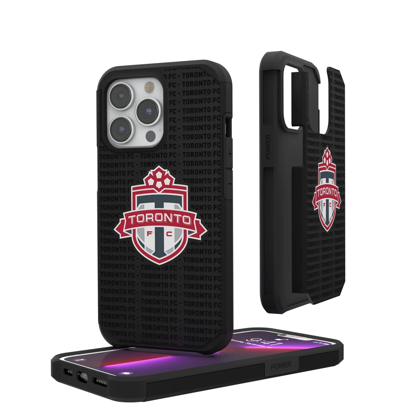 Toronto FC Text Backdrop Rugged Phone Case for Apple iPhone