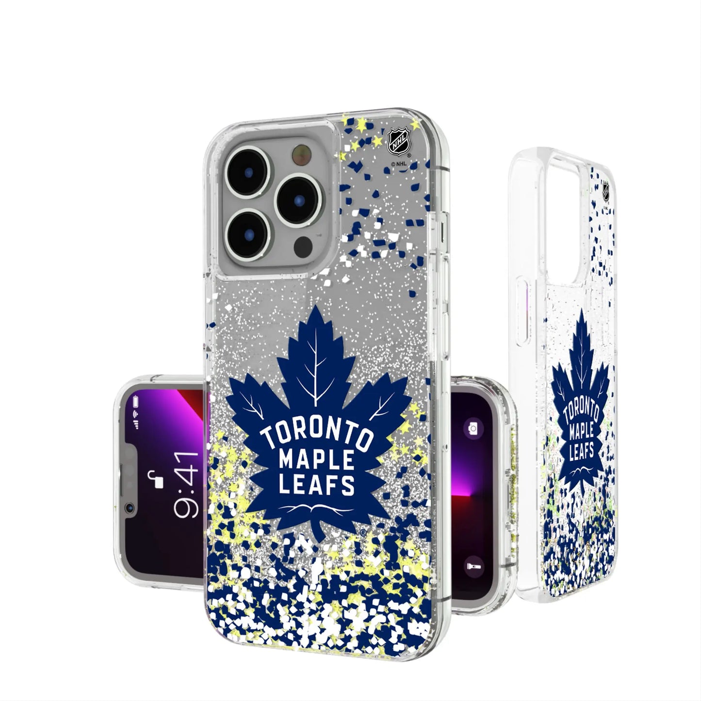 Toronto Maple Leafs Confetti Glitter Phone Case for Apple iPhone