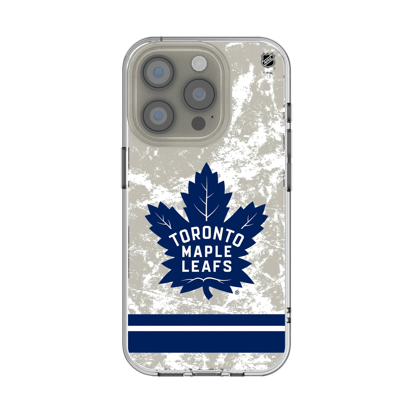 Toronto Maple Leafs Ice Stripe Clear Phone Case for Apple iPhone
