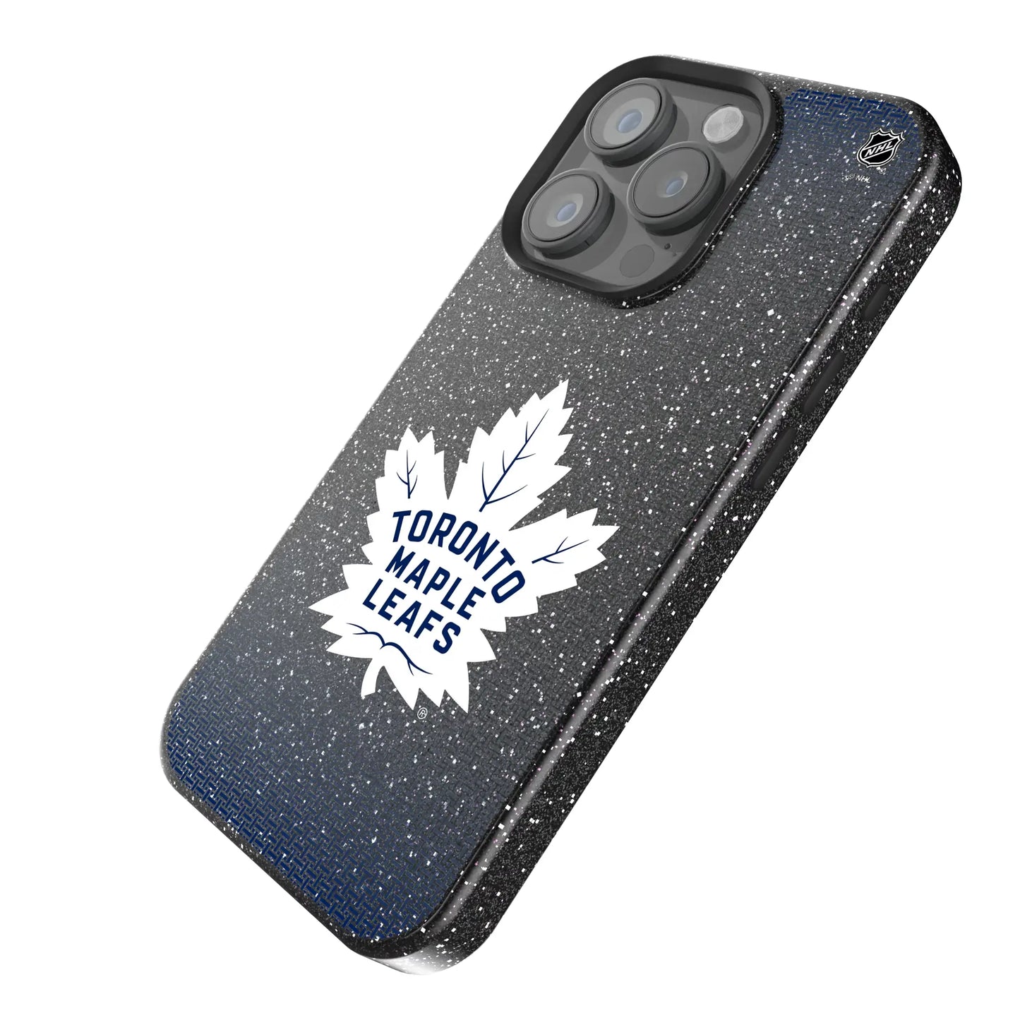 Toronto Maple Leafs Linen Black Bling Phone Case for Apple iPhone