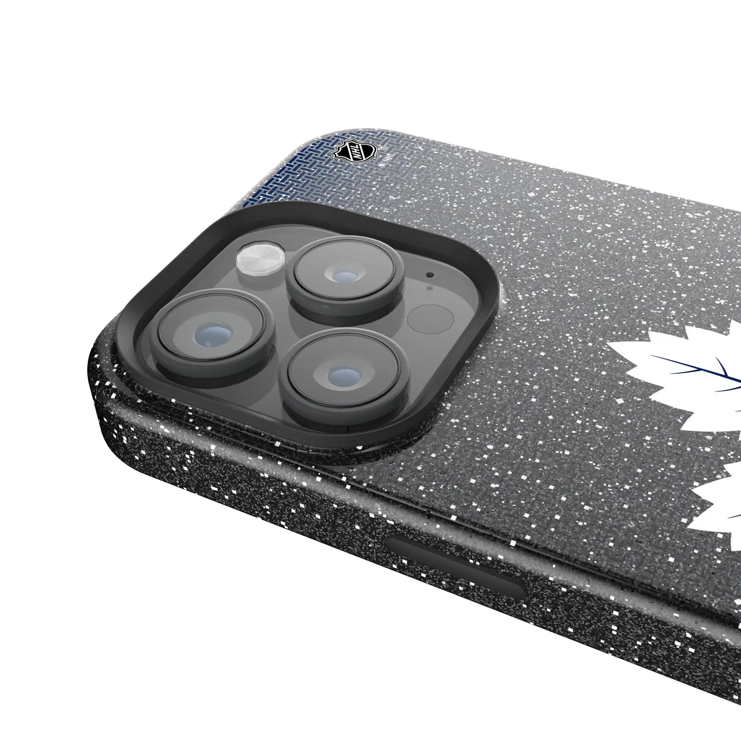 Toronto Maple Leafs Linen Black Bling Phone Case for Apple iPhone