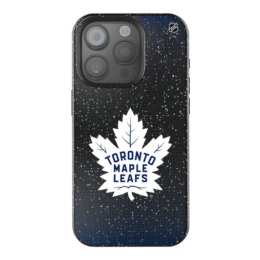 Toronto Maple Leafs Linen Black Bling Phone Case for Apple iPhone