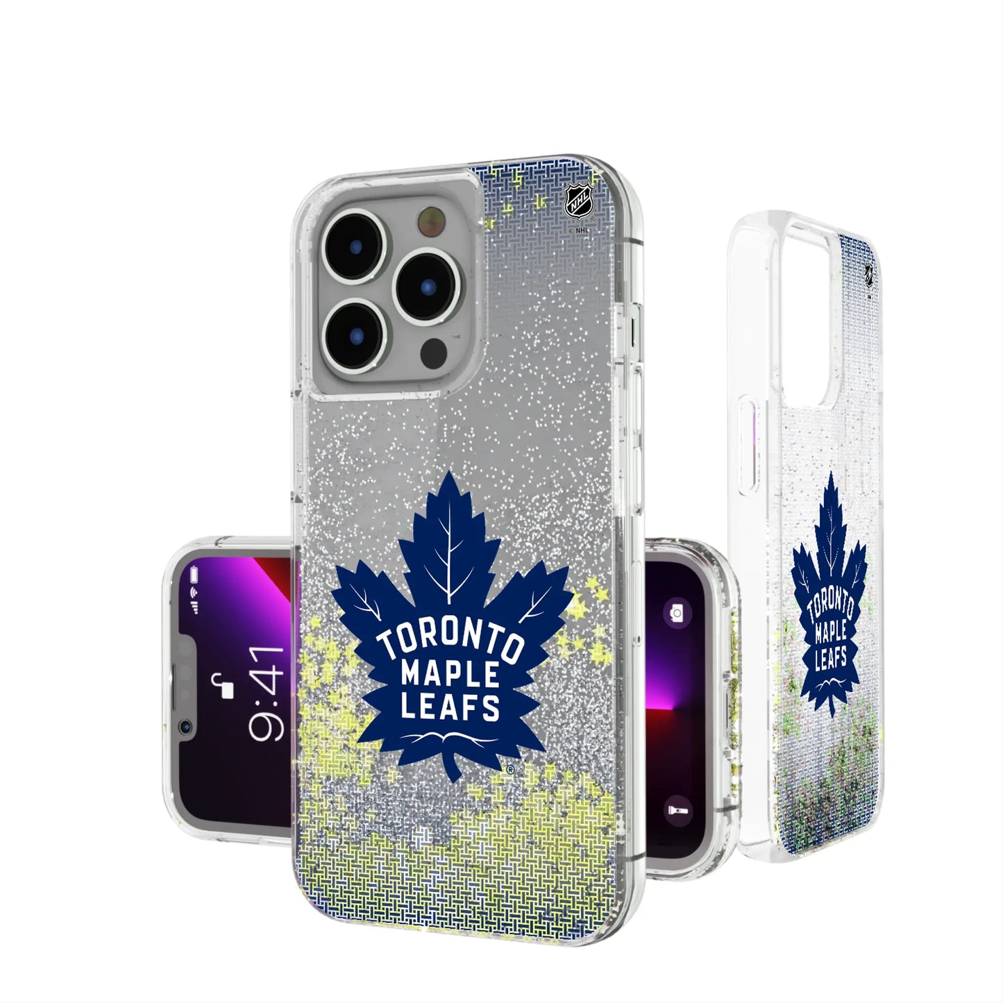Toronto Maple Leafs Linen Glitter Phone Case for Apple iPhone