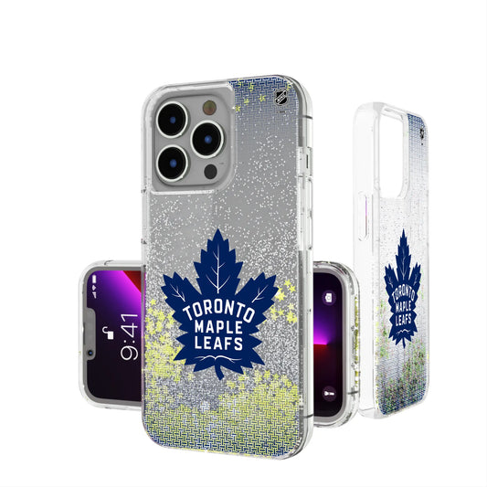 Toronto Maple Leafs Linen Glitter Phone Case for Apple iPhone